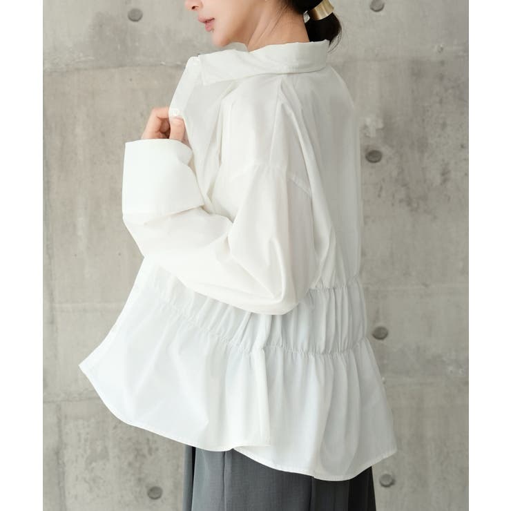 ウエストシャーリング ペプラムシャツ 長袖 | DRESS+ | 詳細画像11 