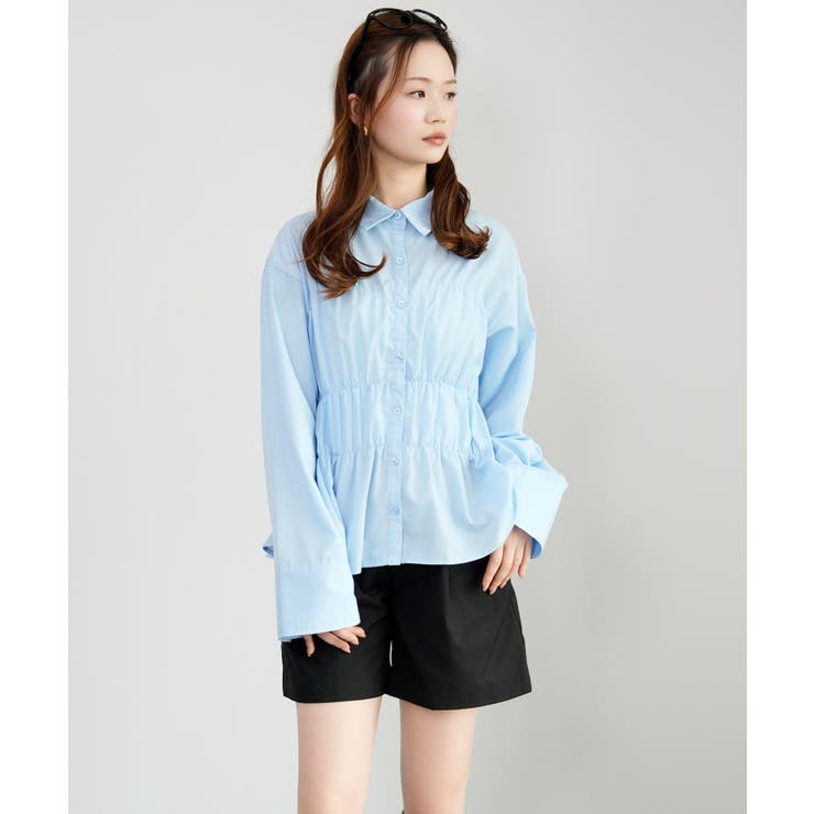 ウエストシャーリング ペプラムシャツ 長袖 | DRESS+ | 詳細画像25 
