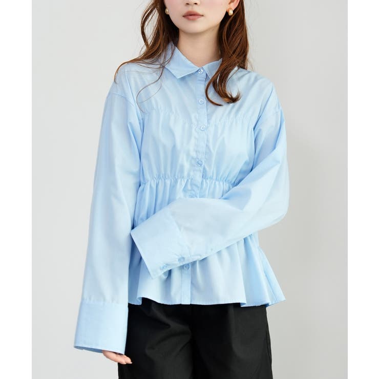 ウエストシャーリング ペプラムシャツ 長袖 | DRESS+ | 詳細画像17 