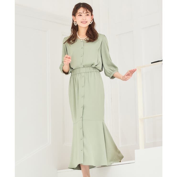 グリーン | セットアップ 通勤 レディース | DRESS+