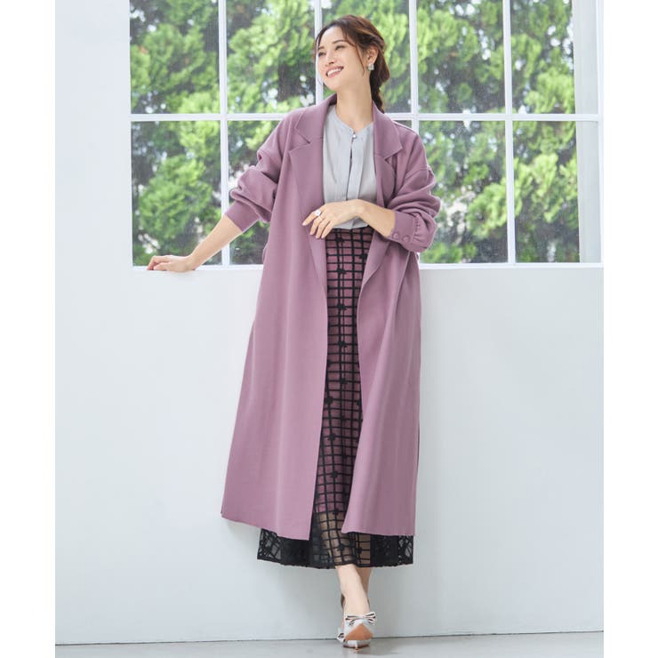 DROME*最高のスタイル*チョコレート ブラウン シアリングコート レディース コート ガウンコート ロングコート 高見え 厚手卒業