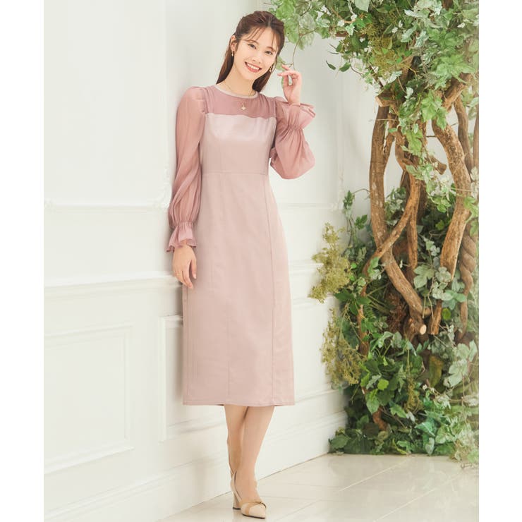 スモークピンク | ワンピース ビスチェワンピース パーティードレス | DRESS+