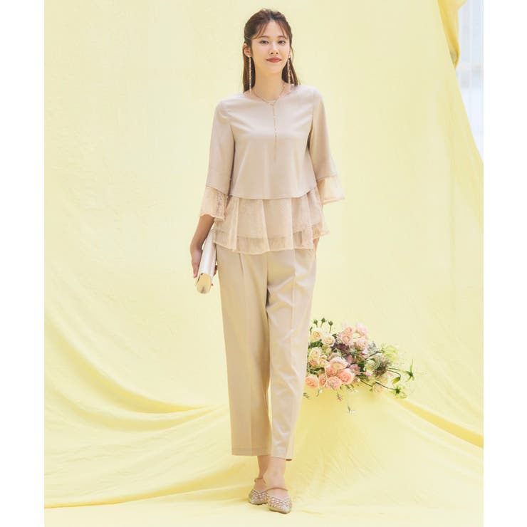 パンツドレス セットアップ 結婚式 パーティー レース | DRESS+ | 詳細画像3 
