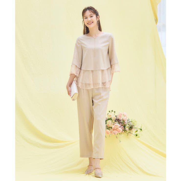 パンツドレス セットアップ 結婚式 パーティー レース | DRESS+ | 詳細画像18 