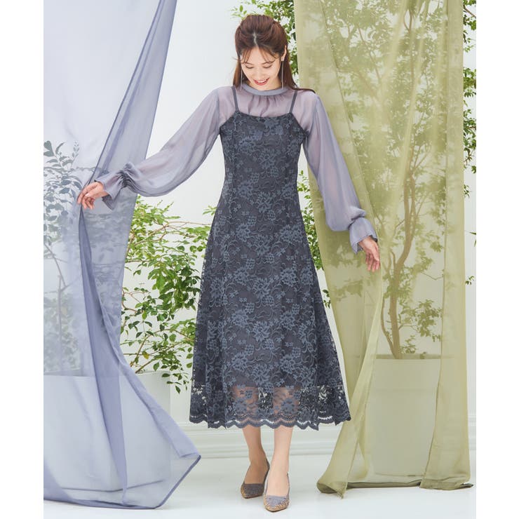 ブラウス ノースリーブワンピース 結婚式[品番：DSSW0004359