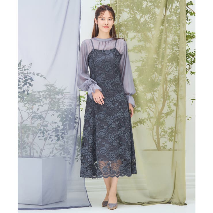 ブラウス ノースリーブワンピース 結婚式[品番：DSSW0004359
