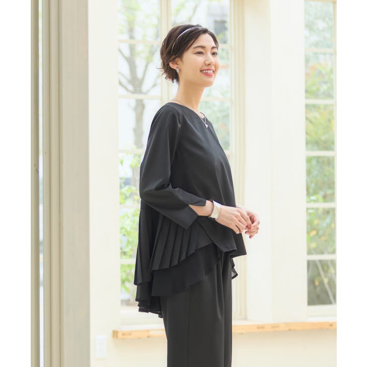 結婚式 パンツドレス セットアップ パーティー プリーツ | DRESS+ | 詳細画像29 