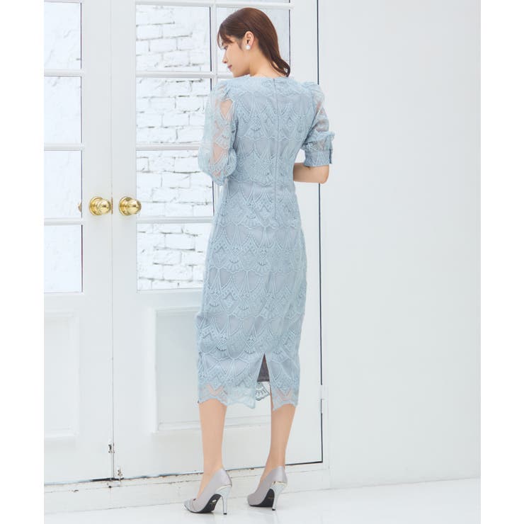 ドレスプラス DRESS+ ワンピース ドレス レース タイト 結婚式 5