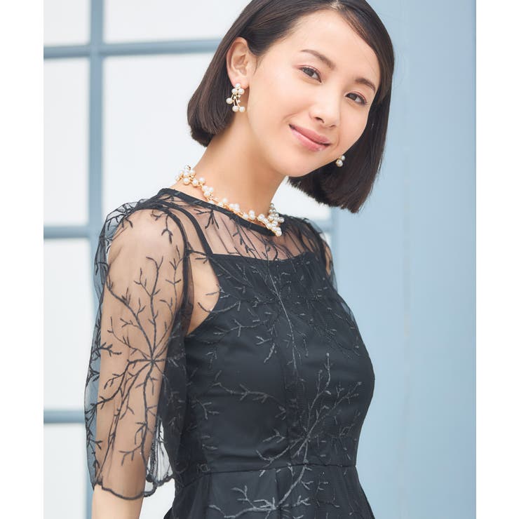パーティードレス ワンピース 総レース 結婚式[品番 パーティードレス ワンピース 総レース 結婚式[品番