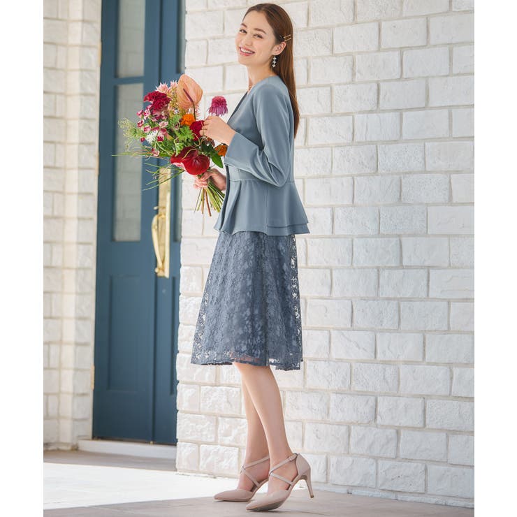 ワンピーススーツ セットアップ ノーカラージャケット | DRESS+ | 詳細画像17 