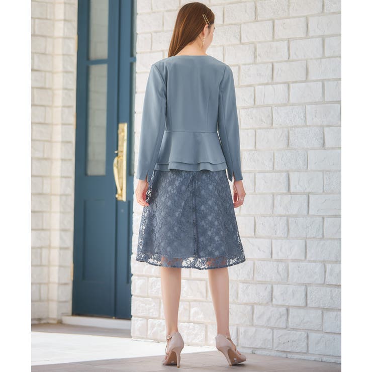 ワンピーススーツ セットアップ ノーカラージャケット | DRESS+ | 詳細画像19 