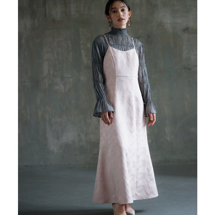 ドレスプラス DRESS+ ドレス セットアップ キャミソールワンピース 結婚式 （コーラル） ドレス セットアップ キャミソールワンピース 結婚式dsz0130