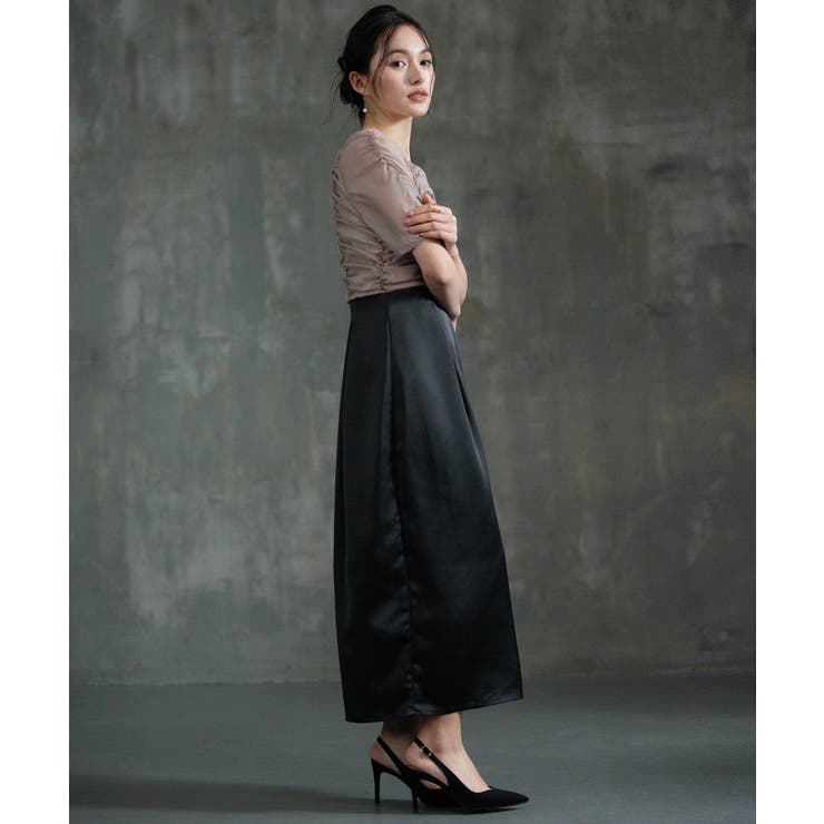 ワンピース ドレス 結婚式 異素材ドッキング | DRESS+ | 詳細画像5 