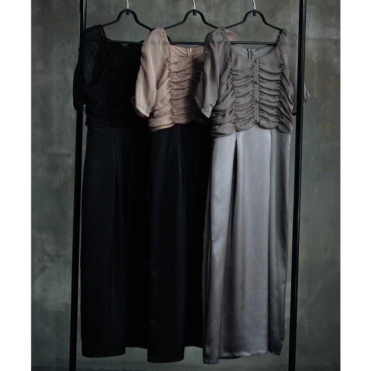 ワンピース ドレス 結婚式 異素材ドッキング | DRESS+ | 詳細画像21 