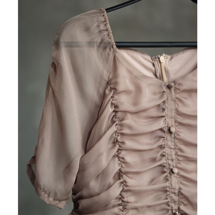 ワンピース ドレス 結婚式 異素材ドッキング | DRESS+ | 詳細画像22 