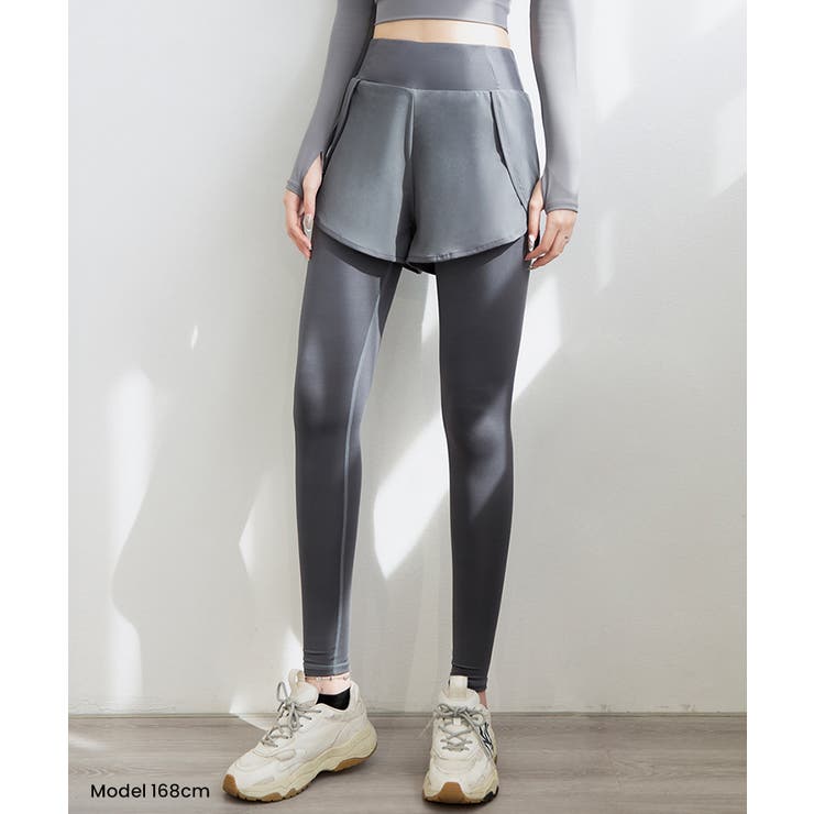 HANRO グレーメランジェ　S  leggings やや厚手　希少品　レギンス フランデランジェリー fran de lingerie スポーティーで機能的な