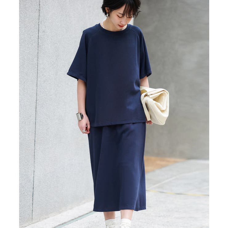 スウェット地Tシャツ×スカートセットアップ[品番：DSSW0002329