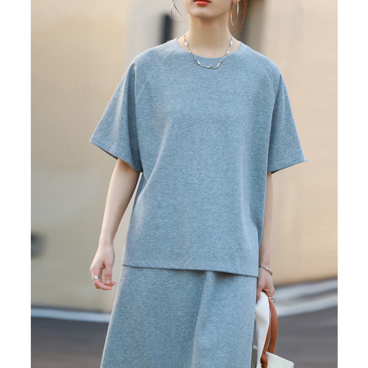 スウェット地Tシャツ×スカートセットアップ[品番：DSSW0002329