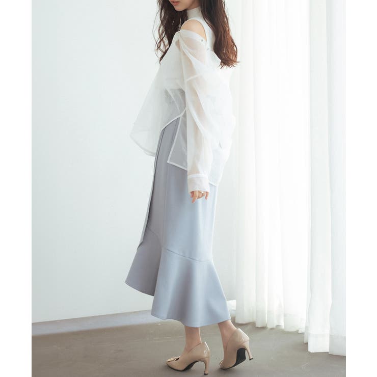 ラップ風ダブルベルトミモレ丈スカート | SAISON DE PAPILLON  | 詳細画像29 