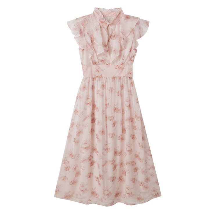 花柄シフォン生地ミモレ丈ワンピース | SAISON DE PAPILLON  | 詳細画像40 