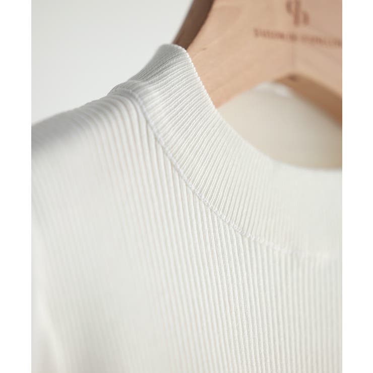 シフォンスリーブとリブニットの異素材プルオーバー | SAISON DE PAPILLON  | 詳細画像39 