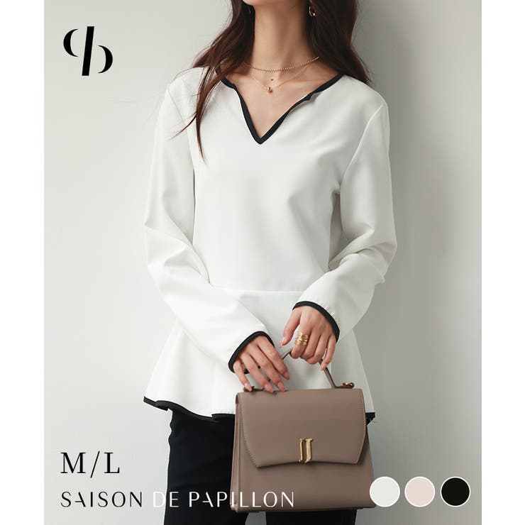 キーネックペプラムトップス[品番：DSSW0004442]｜SAISON DE
