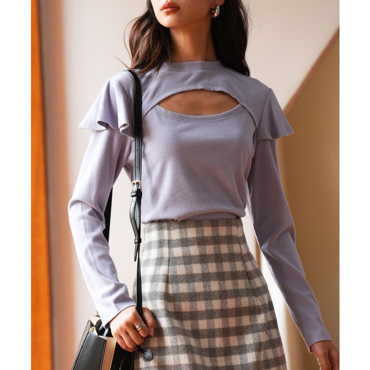 フロントカットアウトカットソートップス | SAISON DE PAPILLON  | 詳細画像16 