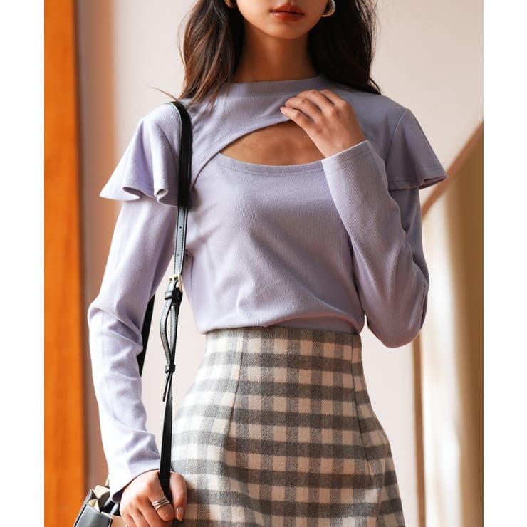 フロントカットアウトカットソートップス | SAISON DE PAPILLON  | 詳細画像17 