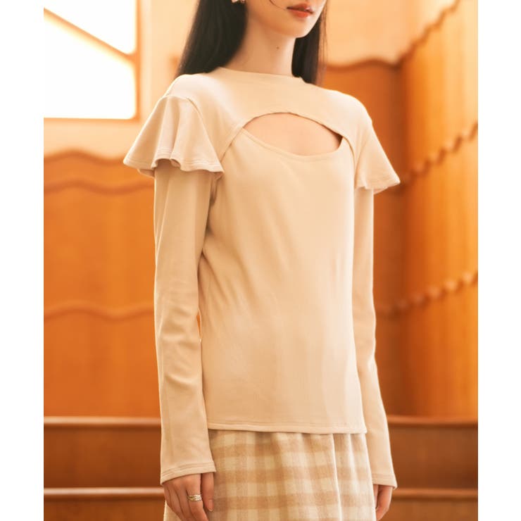 フロントカットアウトカットソートップス | SAISON DE PAPILLON  | 詳細画像4 