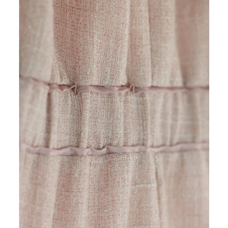 ラメツイードとシャツ袖がドッキングの異素材ワンピース | SAISON DE PAPILLON  | 詳細画像44 