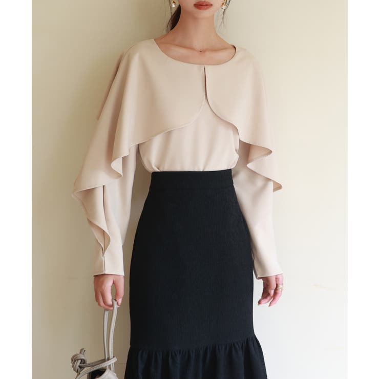 クルーネックケープブラウス | SAISON DE PAPILLON  | 詳細画像10 