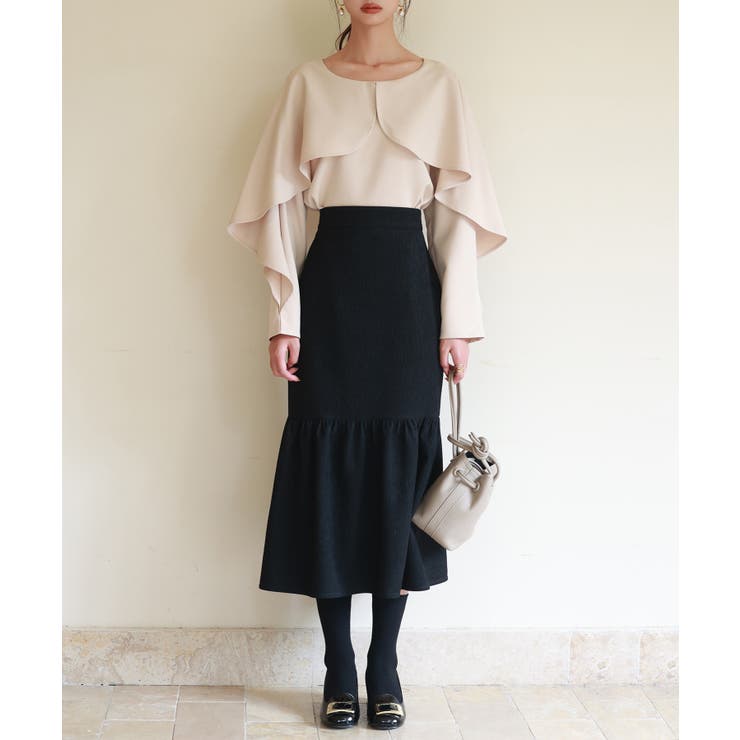 クルーネックケープブラウス | SAISON DE PAPILLON  | 詳細画像14 