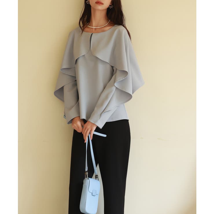 クルーネックケープブラウス | SAISON DE PAPILLON  | 詳細画像16 