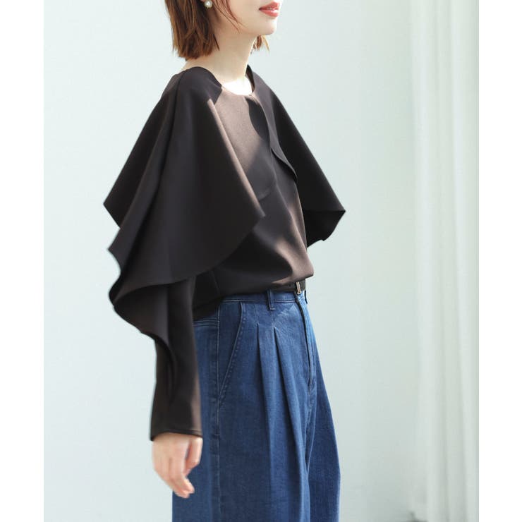 クルーネックケープブラウス | SAISON DE PAPILLON  | 詳細画像25 