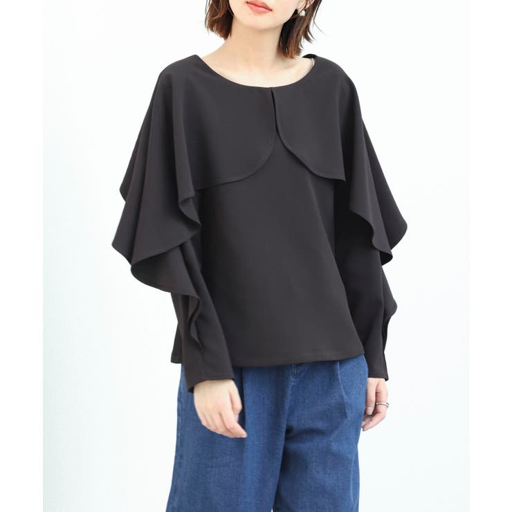 クルーネックケープブラウス | SAISON DE PAPILLON  | 詳細画像31 