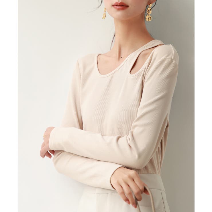 カットアウトリブカットソートップス | SAISON DE PAPILLON  | 詳細画像11 