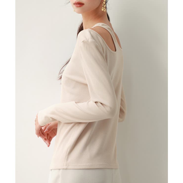 カットアウトリブカットソートップス | SAISON DE PAPILLON  | 詳細画像4 