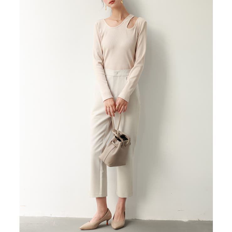 カットアウトリブカットソートップス | SAISON DE PAPILLON  | 詳細画像6 