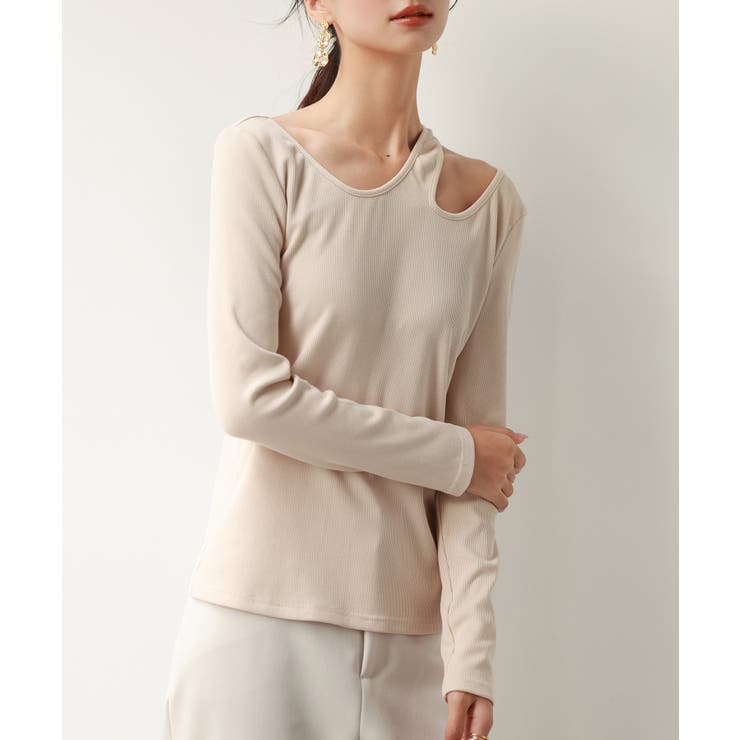 カットアウトリブカットソートップス | SAISON DE PAPILLON  | 詳細画像8 