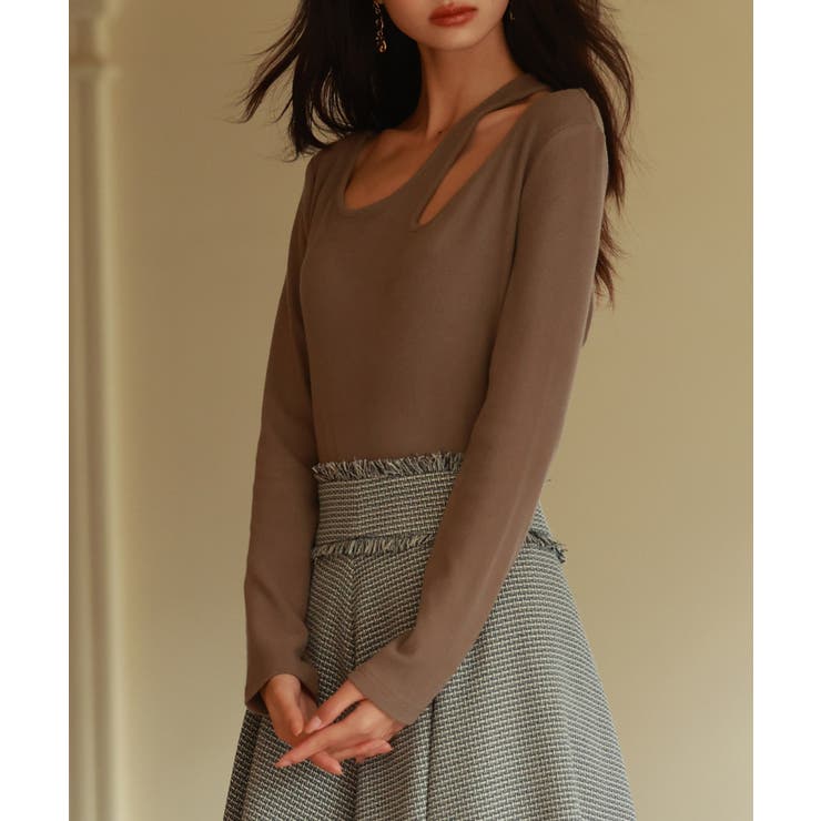 カットアウトリブカットソートップス | SAISON DE PAPILLON  | 詳細画像20 