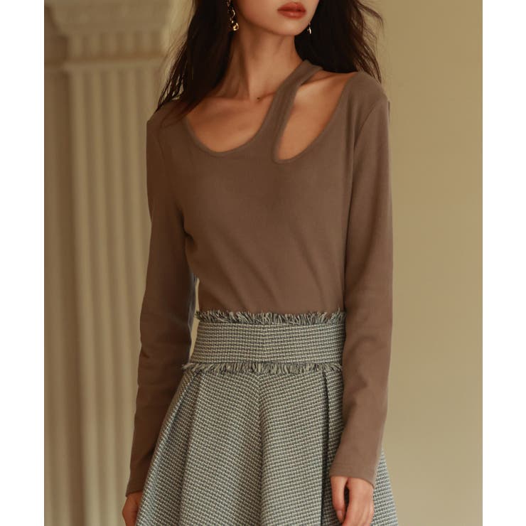 カットアウトリブカットソートップス | SAISON DE PAPILLON  | 詳細画像17 