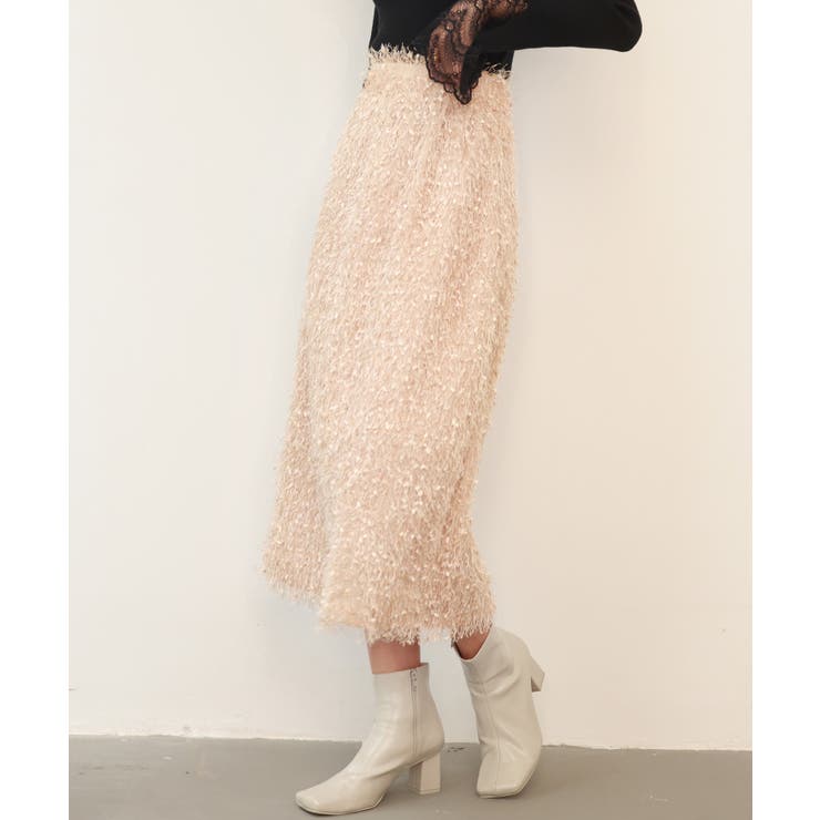 ふわふわシャギーナロースカート | SAISON DE PAPILLON  | 詳細画像4 