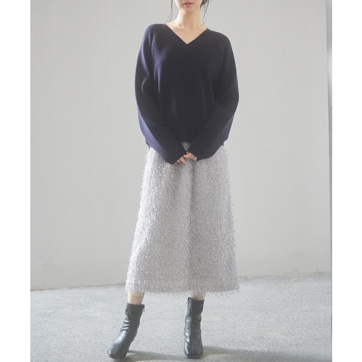 ふわふわシャギーナロースカート | SAISON DE PAPILLON  | 詳細画像30 