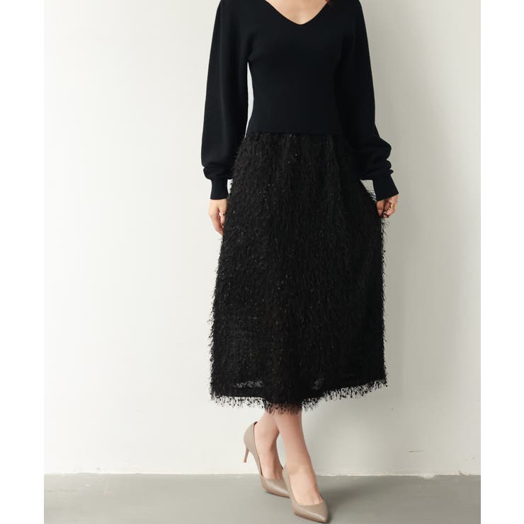 ふわふわシャギーナロースカート | SAISON DE PAPILLON  | 詳細画像11 