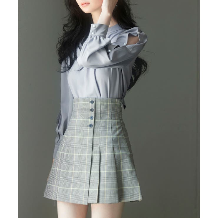 後首元リボンデザイン長袖ブラウス | SAISON DE PAPILLON  | 詳細画像27 