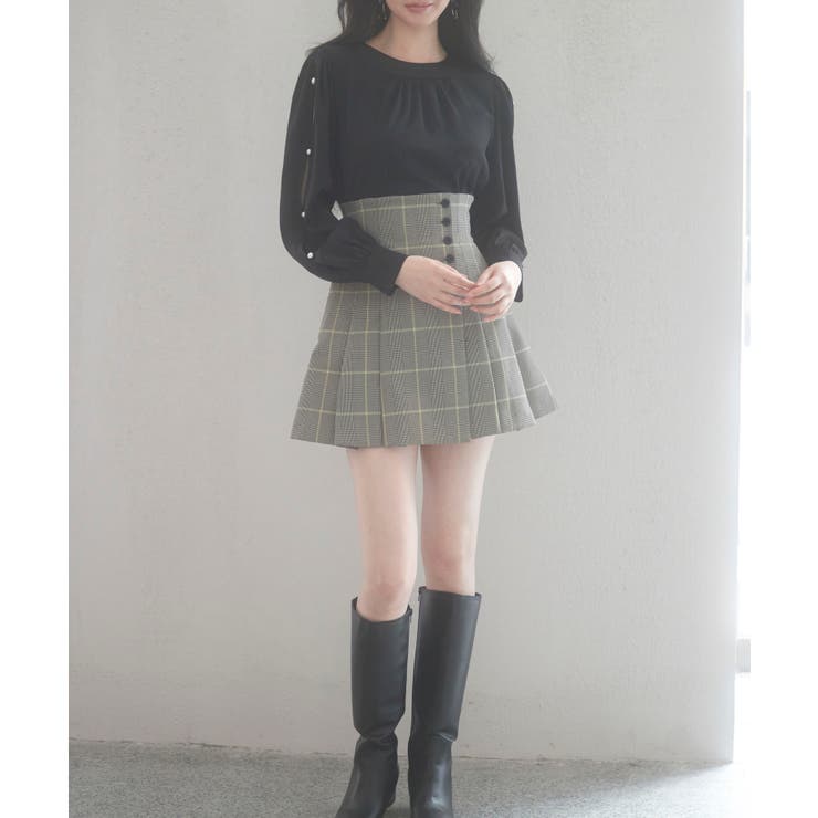 後首元リボンデザイン長袖ブラウス | SAISON DE PAPILLON  | 詳細画像22 