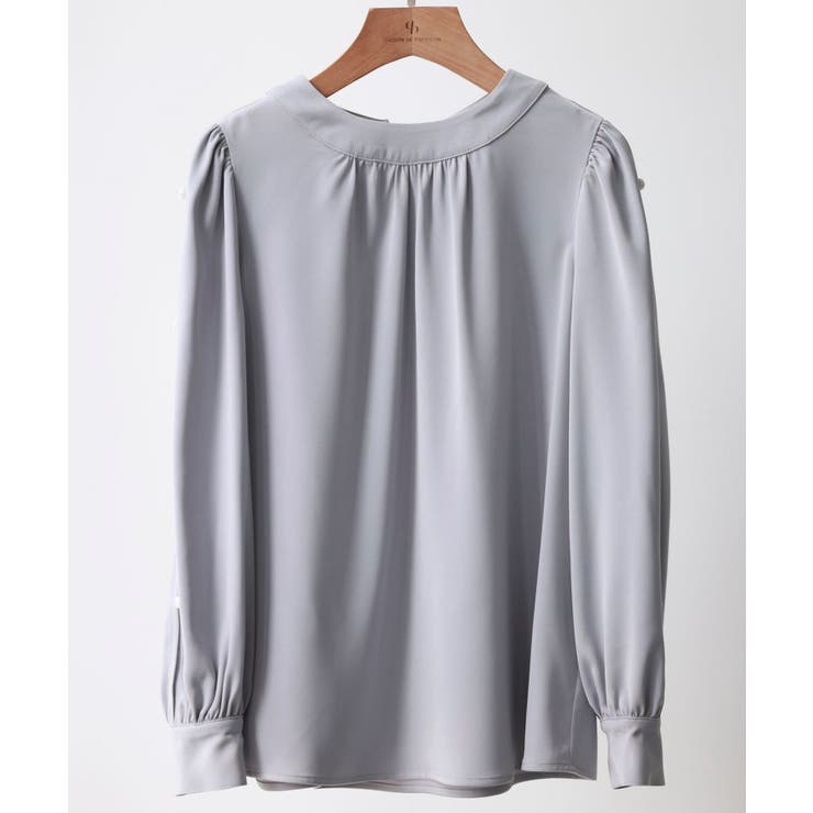 後首元リボンデザイン長袖ブラウス | SAISON DE PAPILLON  | 詳細画像36 