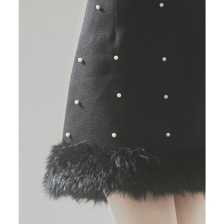 パール付きハイウエストツイードミニスカート | SAISON DE PAPILLON  | 詳細画像19 