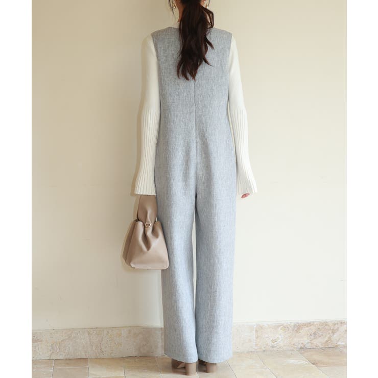 深Vネックツイードオールインワン | SAISON DE PAPILLON  | 詳細画像15 