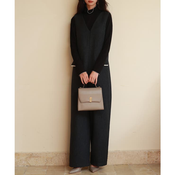 深Vネックツイードオールインワン | SAISON DE PAPILLON  | 詳細画像9 